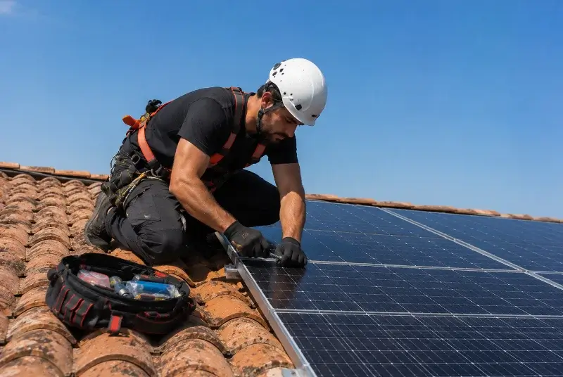 Maintenance et monitoring de panneaux solaires à Sansa